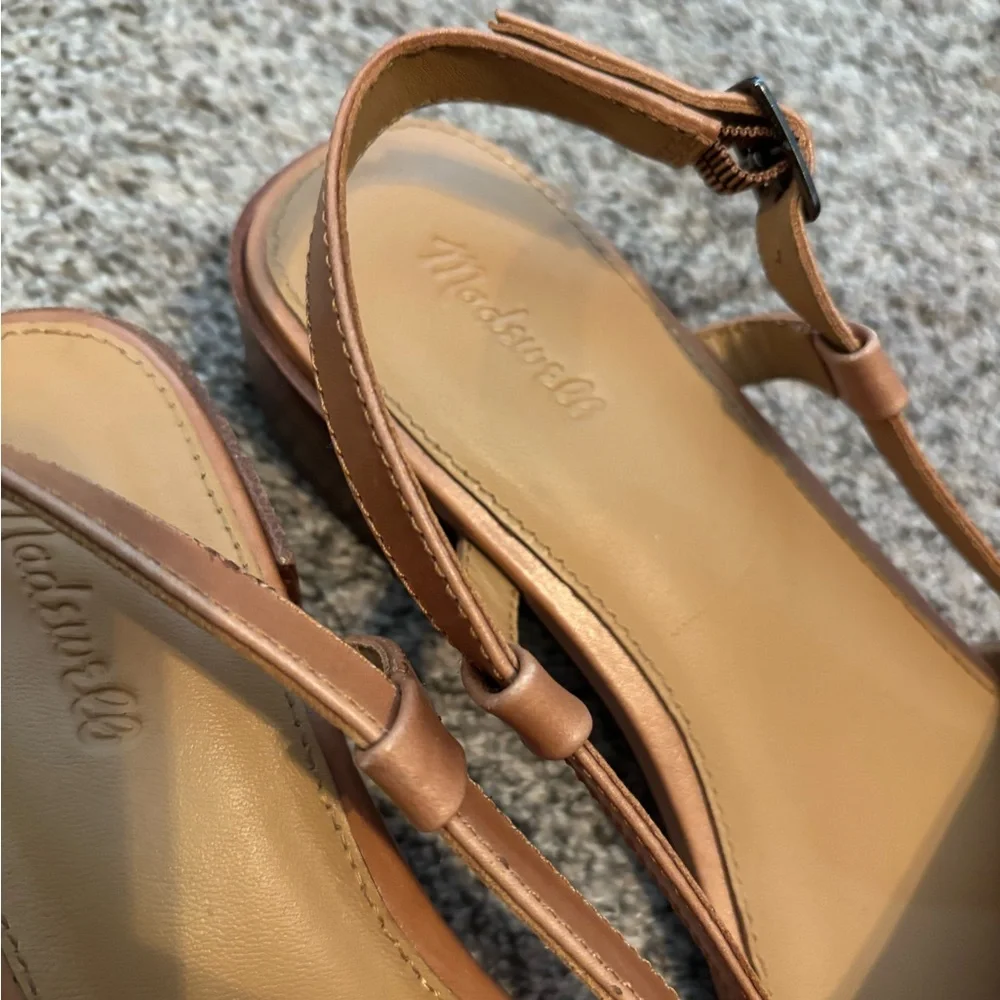 Madewell Tan Leather Slingback Sandals - Picture 3 of 5
